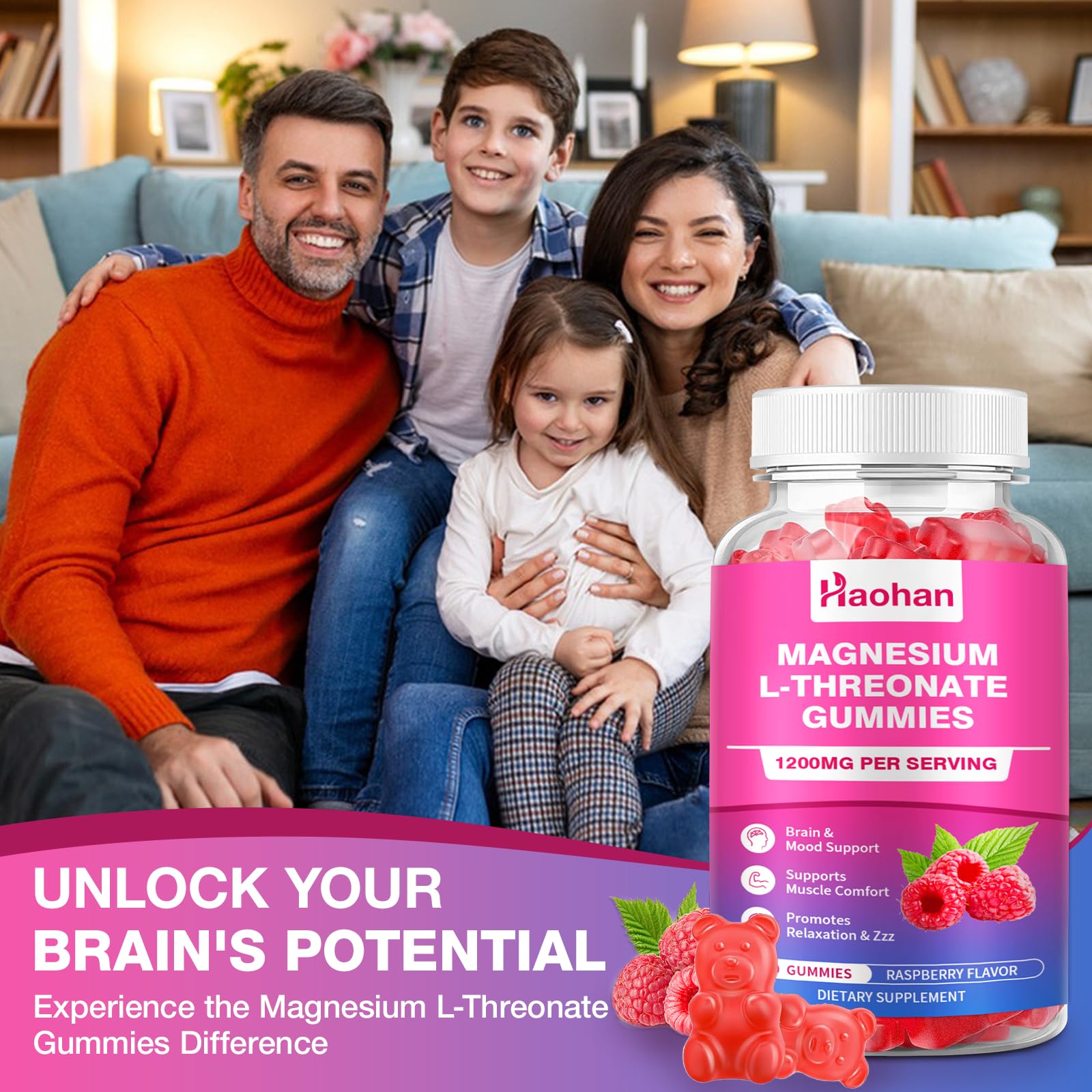 Haohan bottle packaging hero features premium quality and clean ingredients.