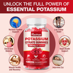 Haohan vegan gluten-free gummies with potassium citrate for active lifestyles.