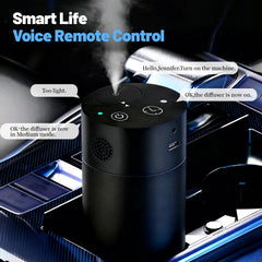 HAONINYUE diffuser with ambient mist creates cozy room atmosphere.