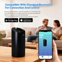 HAONINYUE ultrasonic aroma diffuser emitting fine mist for long-lasting freshness in any room.