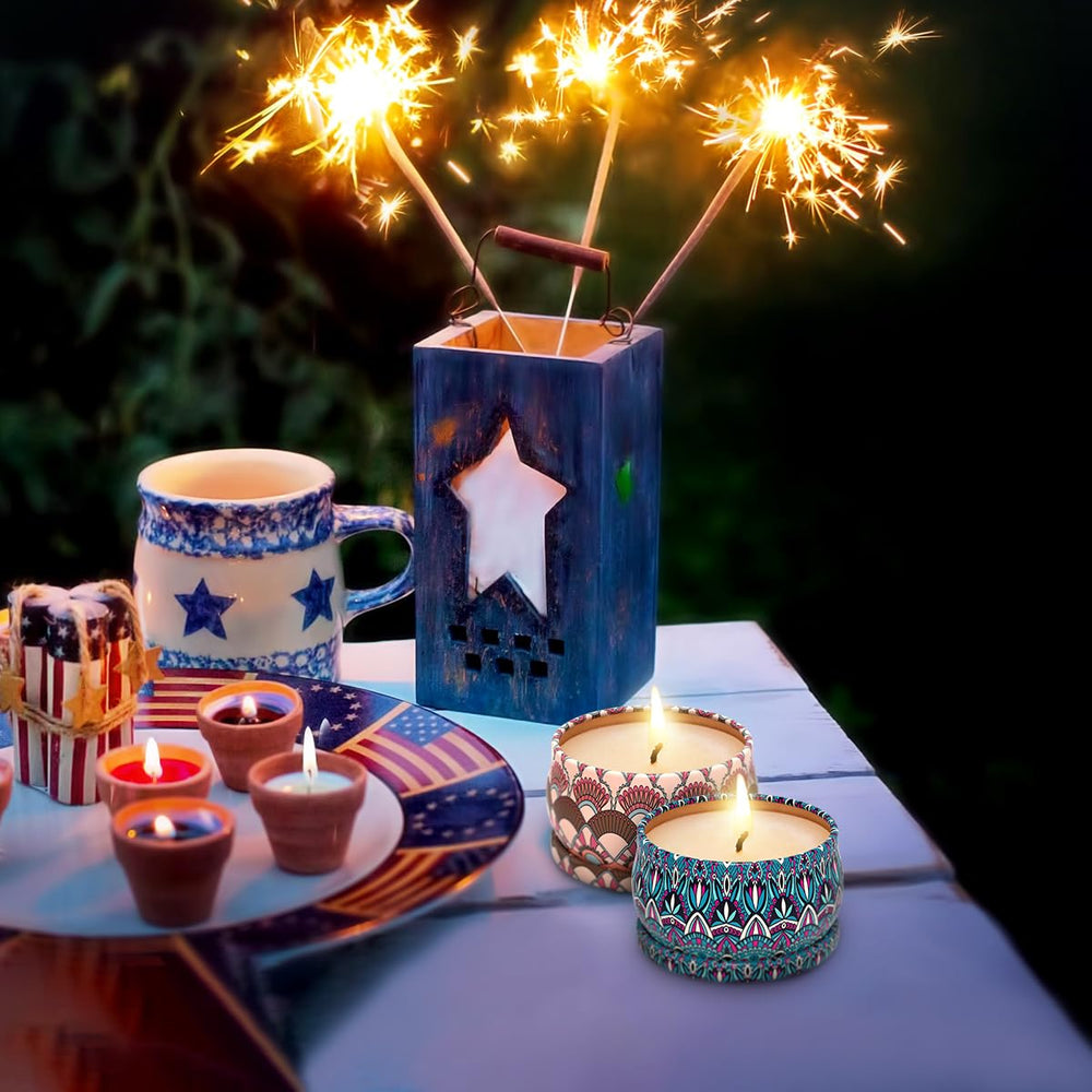 Haoson gift box presents three candles ready for gifting.