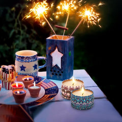 Haoson gift box presents three candles ready for gifting.