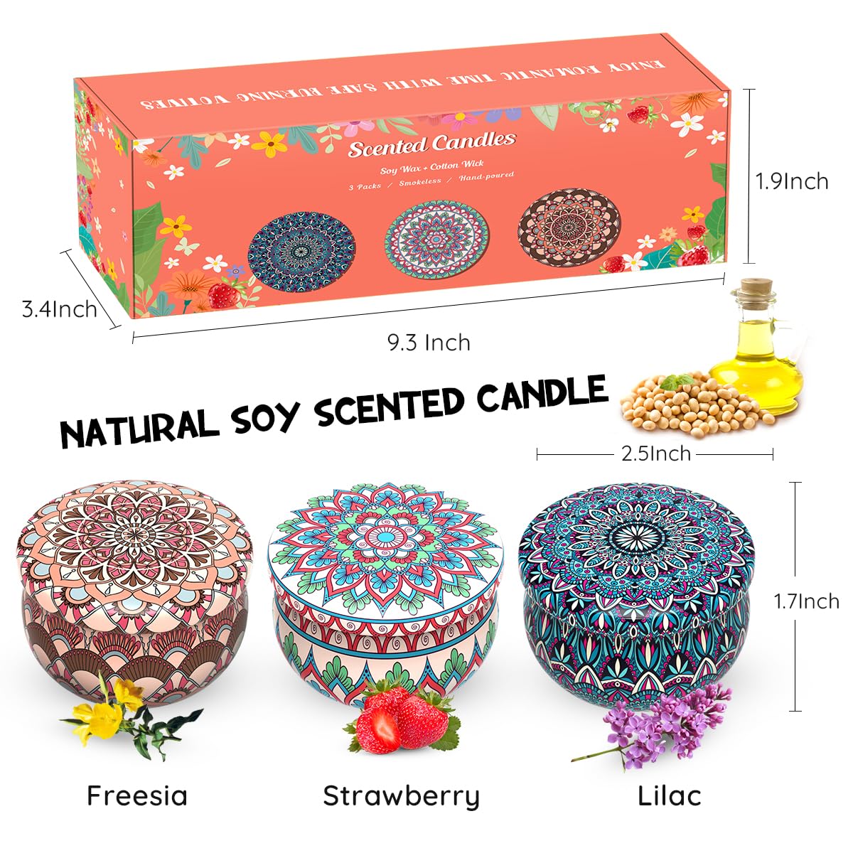 Haoson travel tin candle in hand shows portable scent solution.