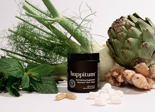Happitum ingredients peppermint and ginger promote soothing gut comfort.