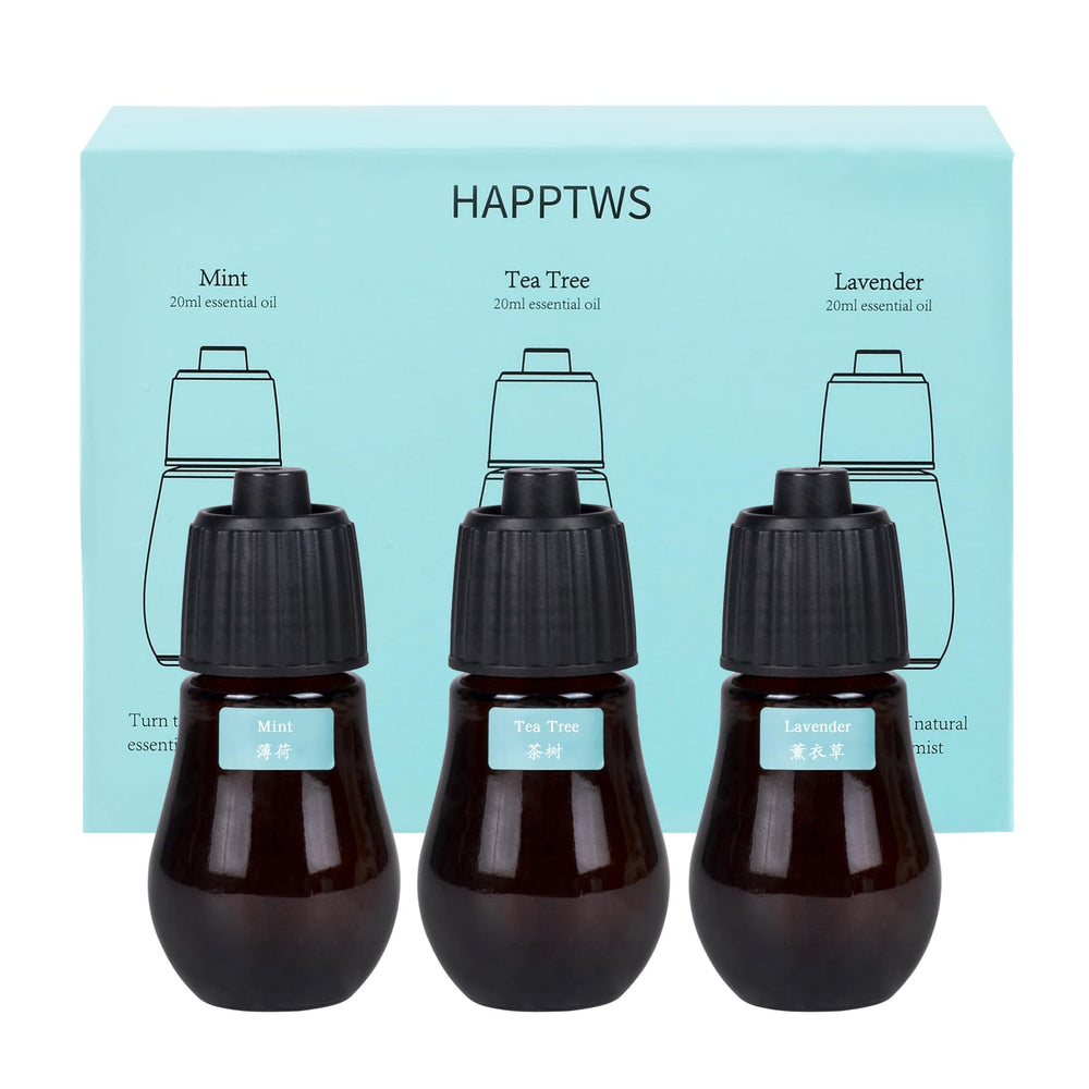 HAPPTWS mint essential oil bottle for diffuser use with refreshing aroma