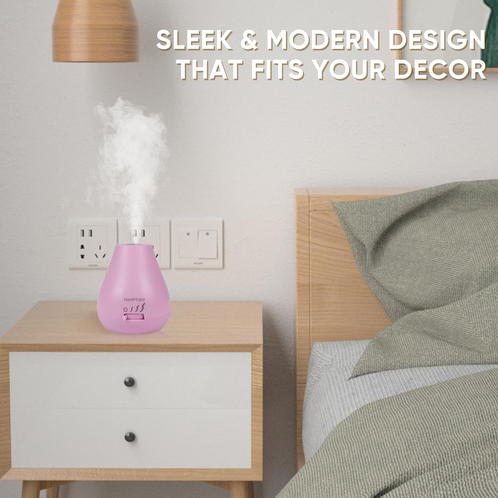 HAPPTWS diffuser with three timer settings shown on device