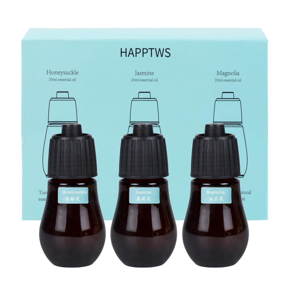 HAPPTWS honeysuckle aroma bottle in amber glass preserves fragrance.