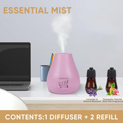 HAPPTWS waterless diffuser side pink demonstrates portable aroma for travel