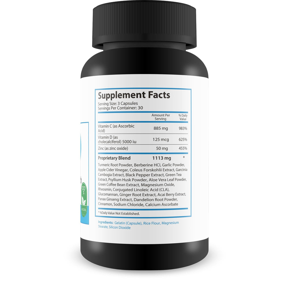 Happy Health CDZ capsules close-up highlighting sugar-free capsules