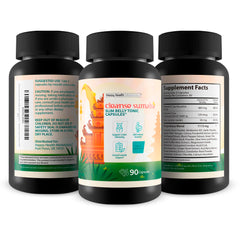 Happy Health Sumatra label closeup shows clear product information.