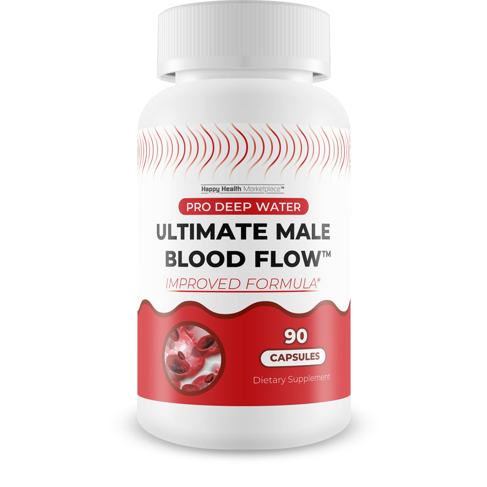 Happy Health Marketplace Deep Water Ultimate bottle front view supports daily circulation for men