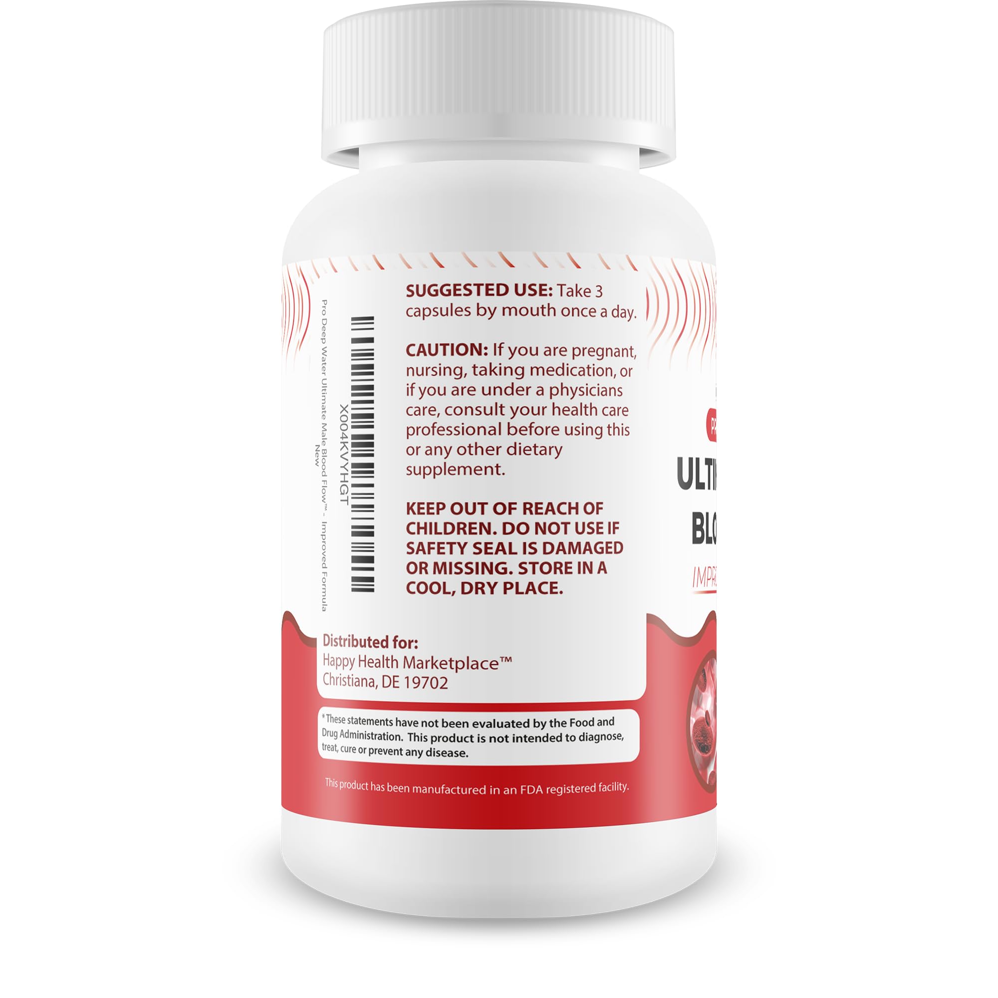 Label detail highlights L-Arginine and Niacin in Deep Water Ultimate