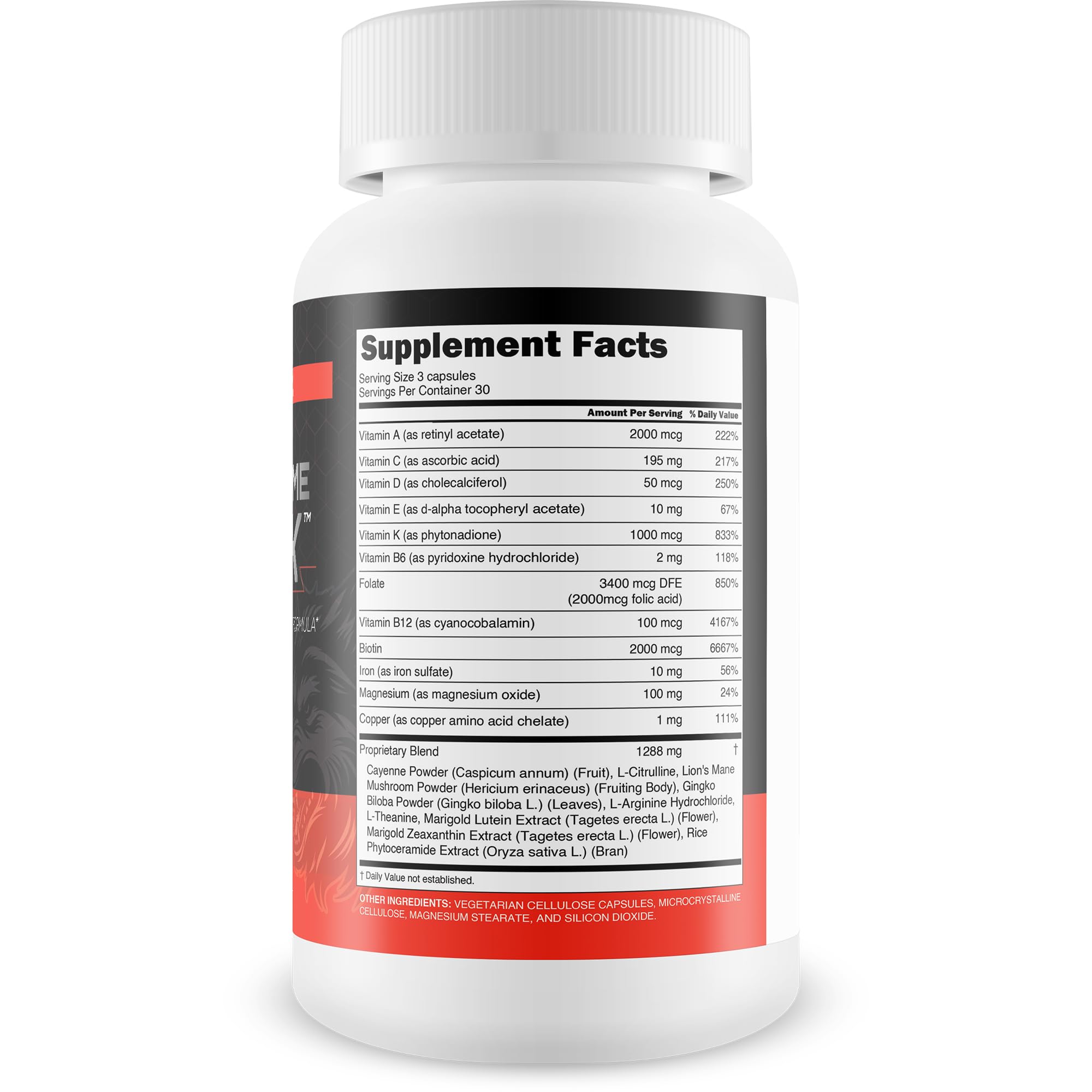 Happy Health Marketplace Simple Home Trick bottle label highlights formula and ingredients.