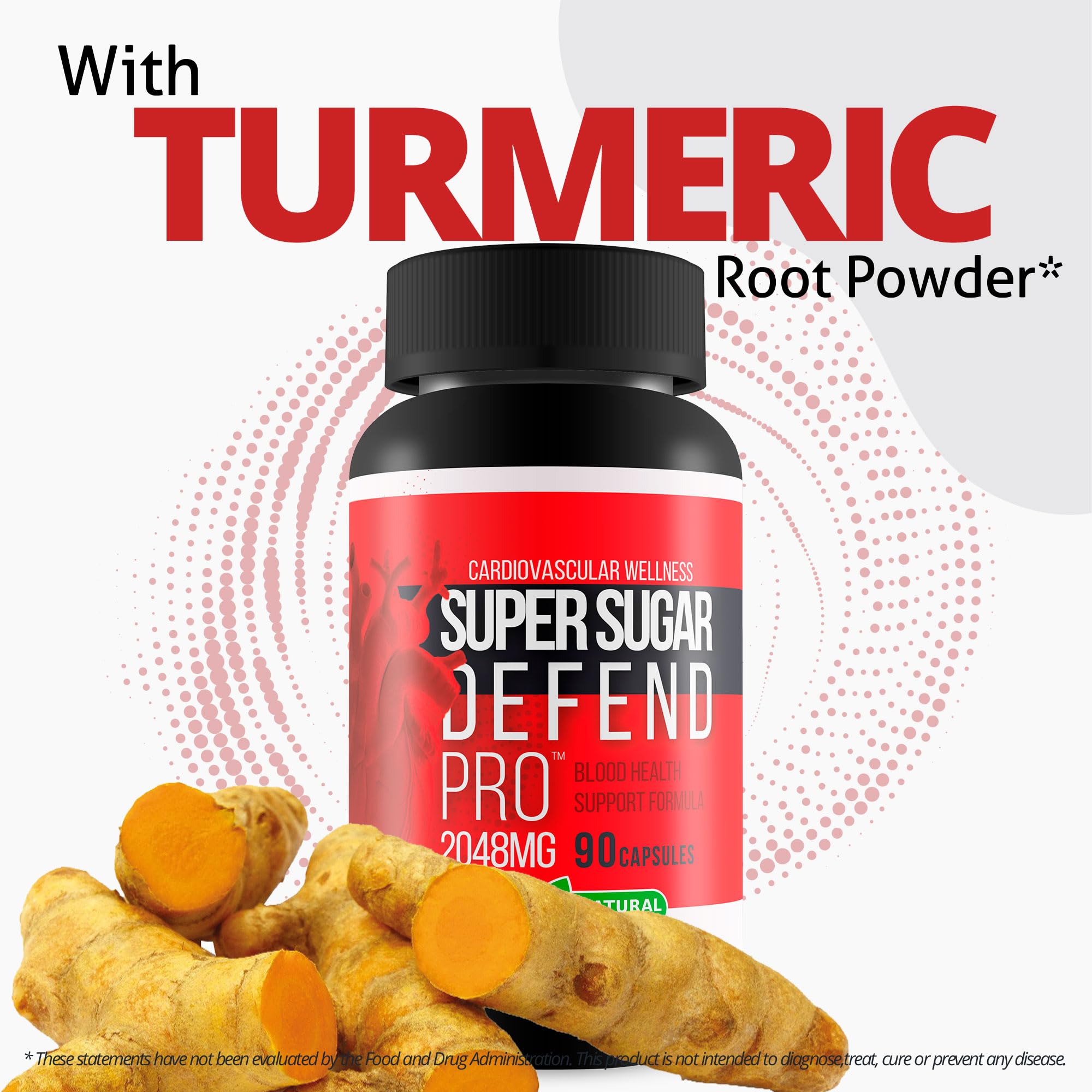 Glass bottle of Happy Health Marketplace Super Sugar Defense Pro