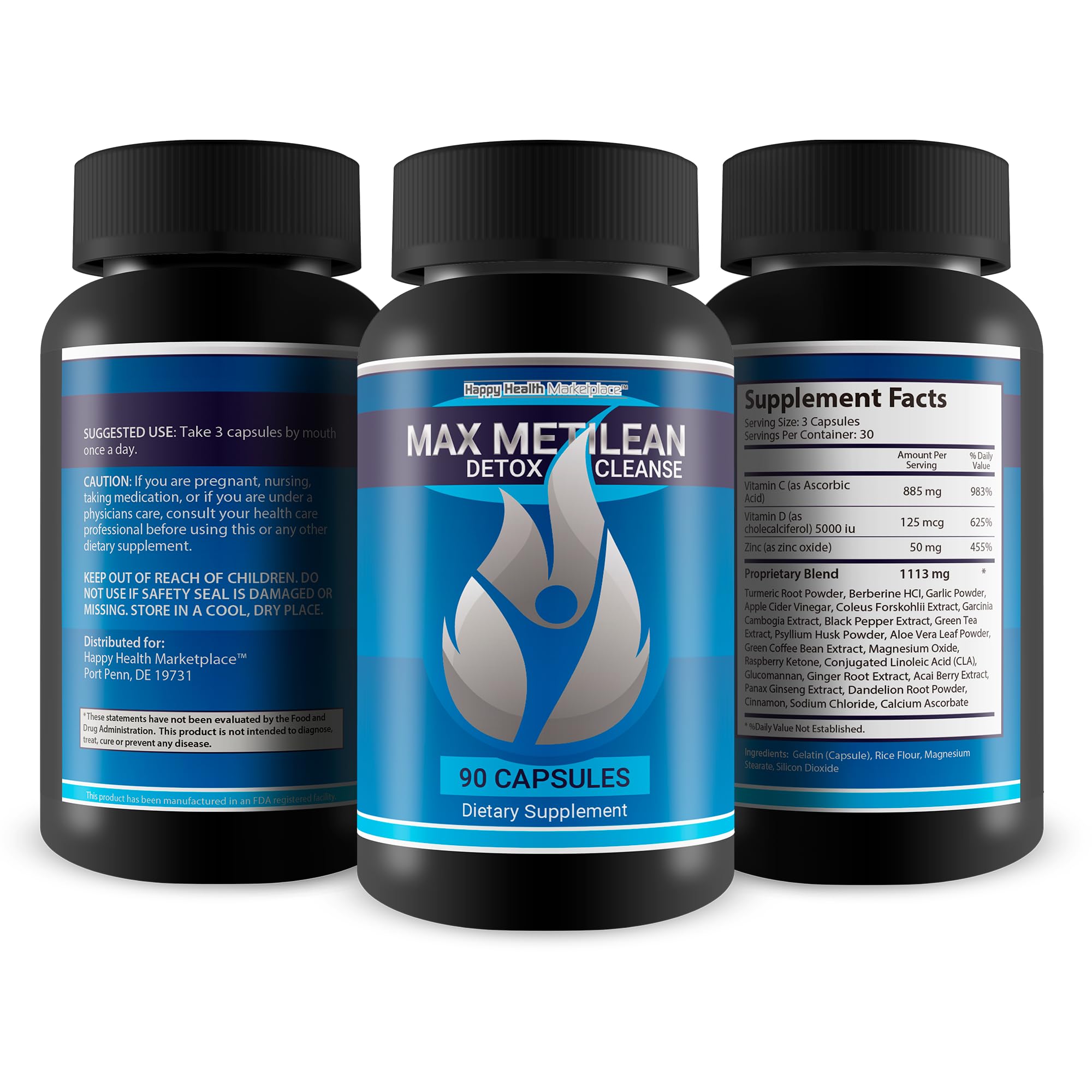 Glass of water scene with Max Metilean bottle promotes daily hydration and detox support.