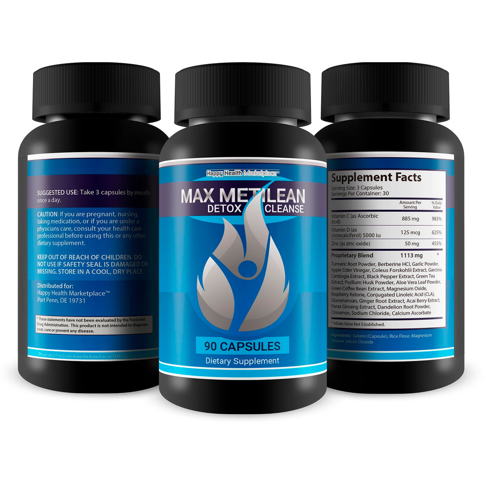 Glass of water scene with Max Metilean bottle promotes daily hydration and detox support.