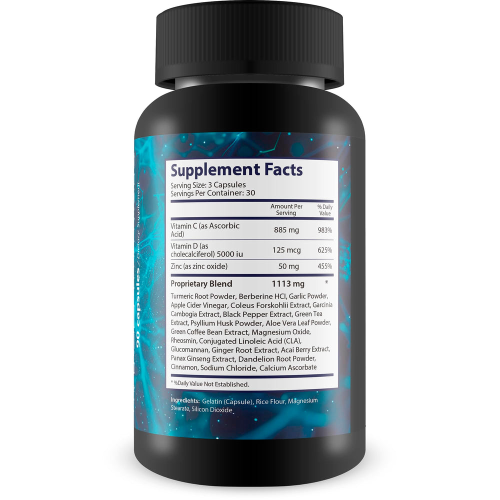Happy Health Turmeric Ice Hack Pills label close-up shows curcumin with pepper