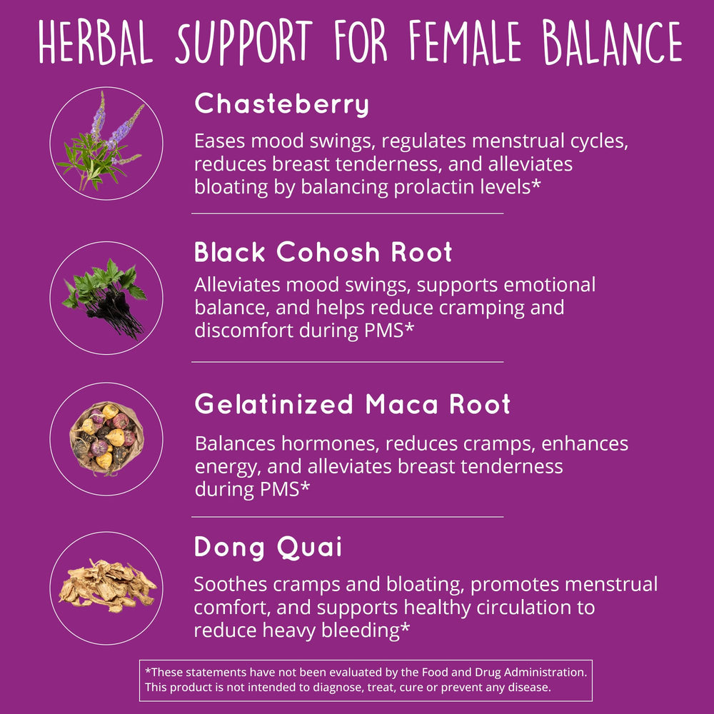 Dong quai root included in the formula for hormonal balance appeal.