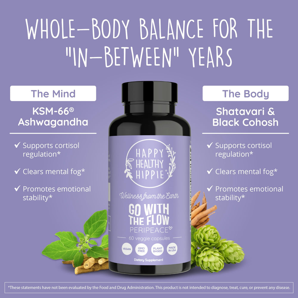 Happy Healthy Hippie made in USA, plant-based and non-GMO.