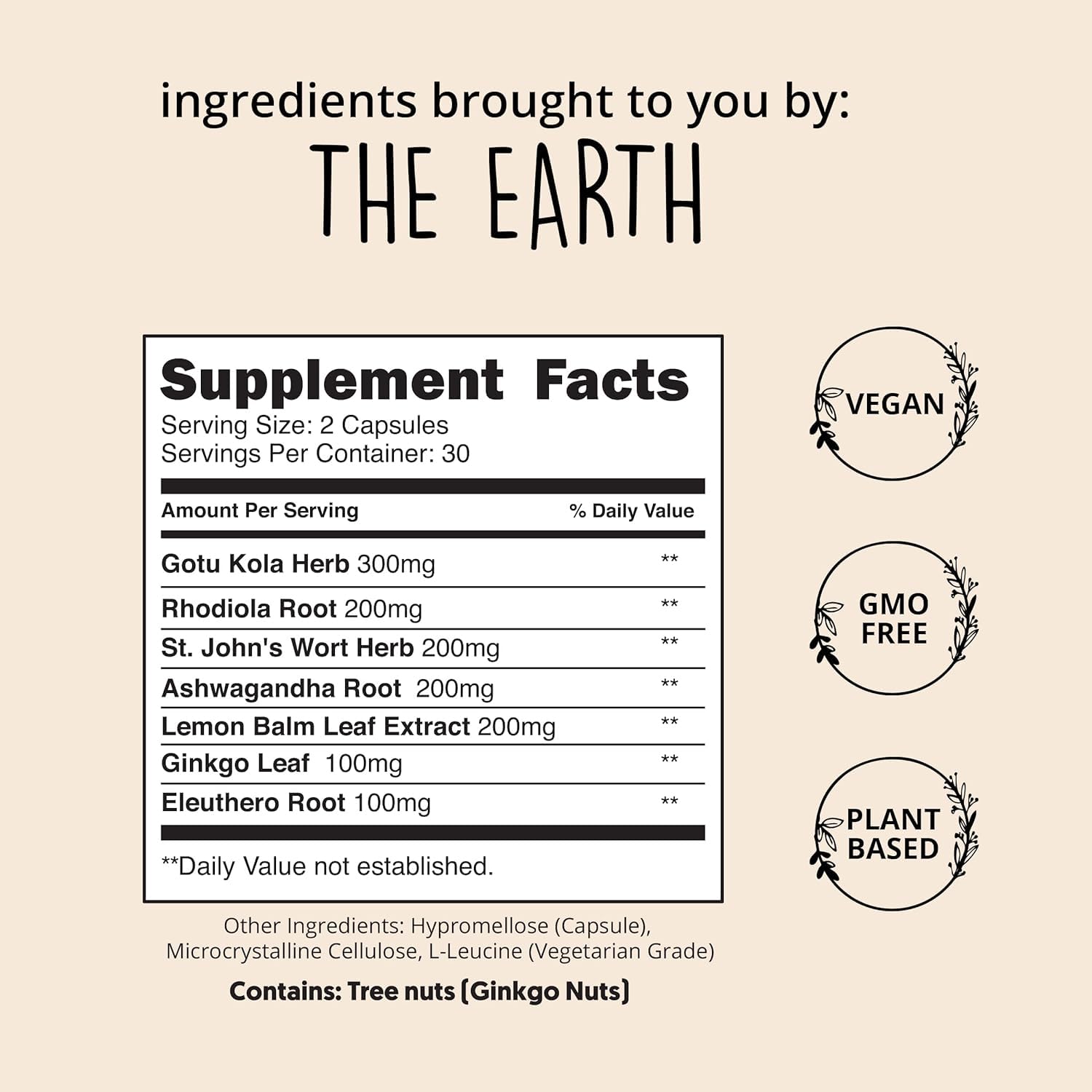 Happy Healthy Hippie Rhodiola Rosea capsules highlight adaptogenic mood support.