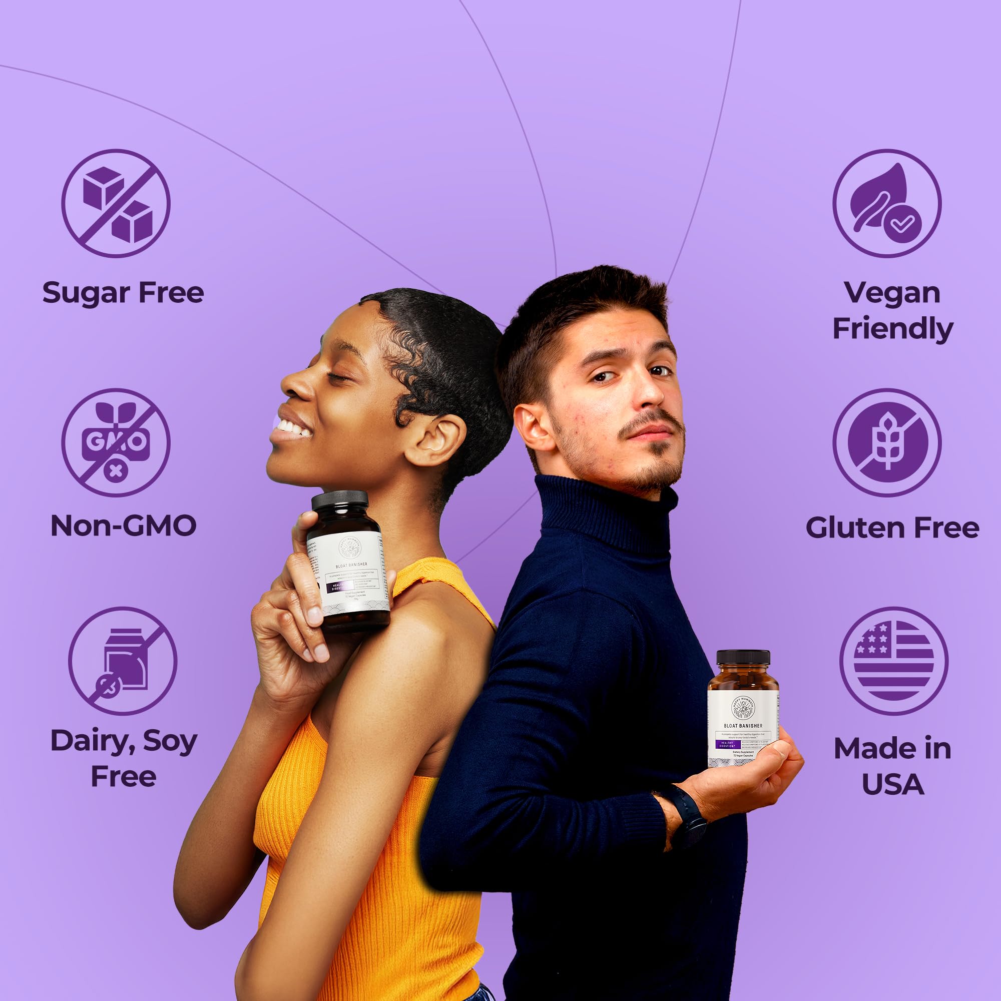 Happy Mammoth Bloat Banisher ingredients reveal seven digestive enzymes