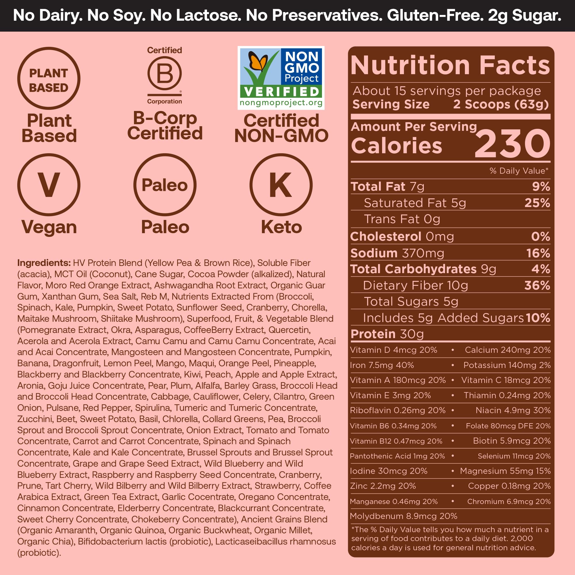 Happy Viking Chocolate Protein scoop highlights accurate serving for balanced plant-based shakes.