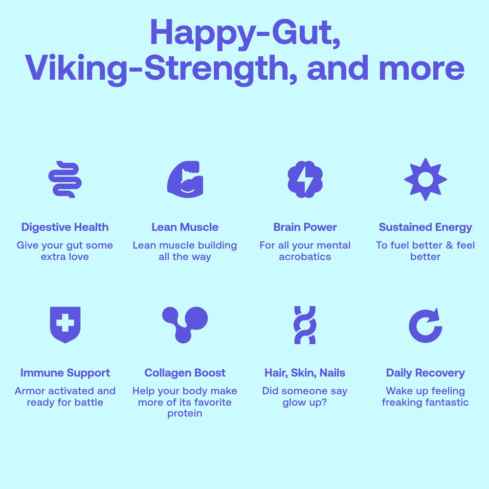 Happy Viking Vanilla Protein nutrition panel close-up