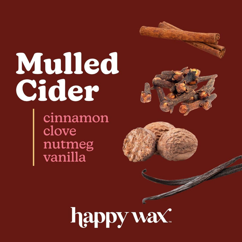 Happy Wax Cinnamon Clove Nutmeg blend adds spice notes for living room ambiance
