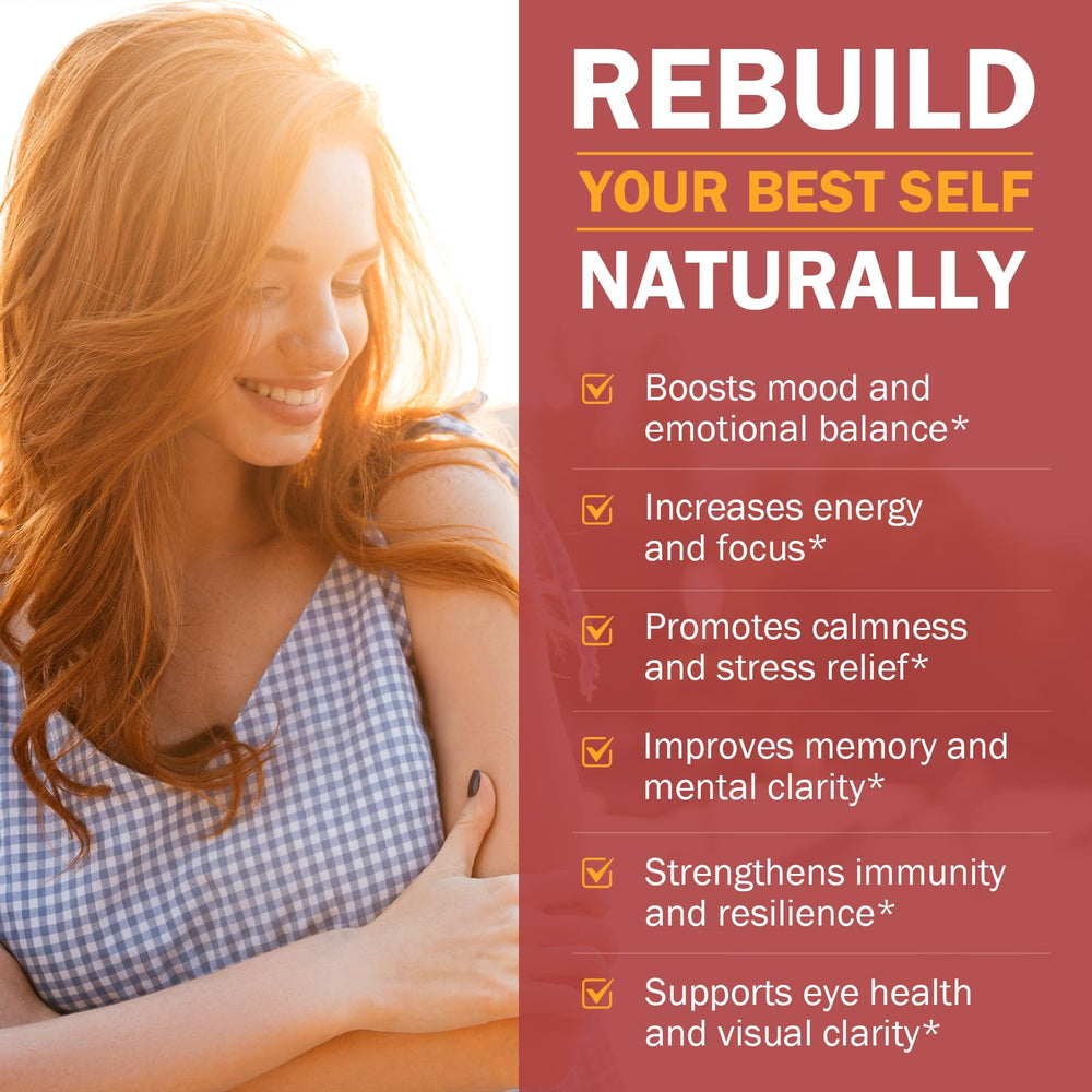 Happy Saffron Plus capsules close-up, highlighting clarity and daily focus.