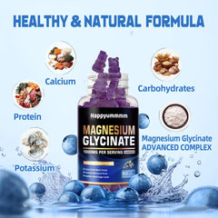 Happyummmm blueberry gummies package highlighting sugar-free formula for a clean daily routine