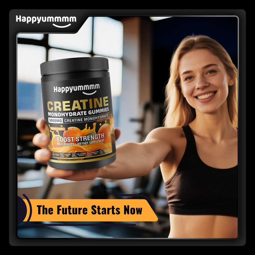 Shelf-ready box of Happyummmm Creatine Gummies on display