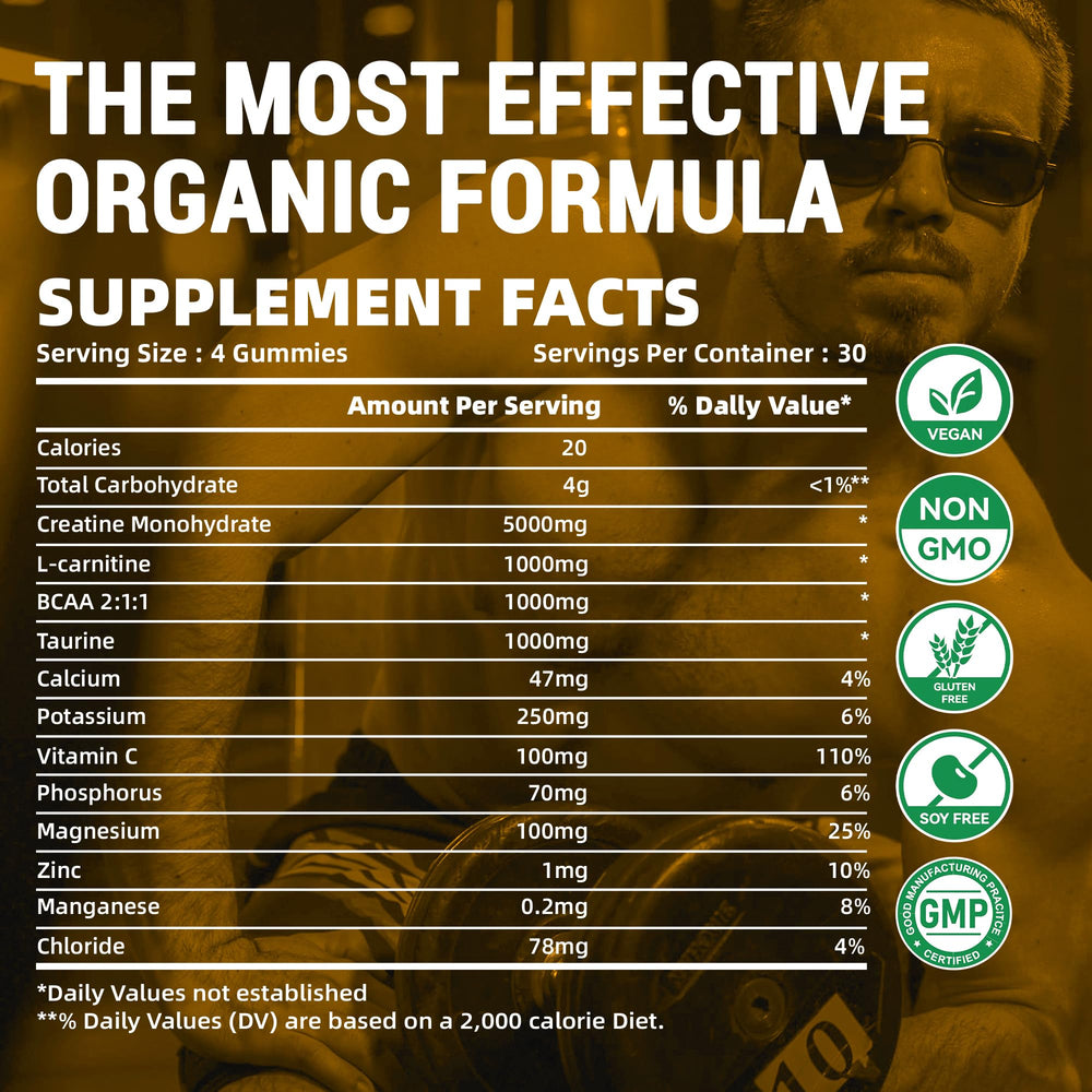 Nutrition label on Happyummmm mango gummies shows vegan, gluten-free benefits.