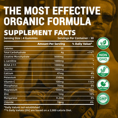 Nutrition label on Happyummmm mango gummies shows vegan, gluten-free benefits.