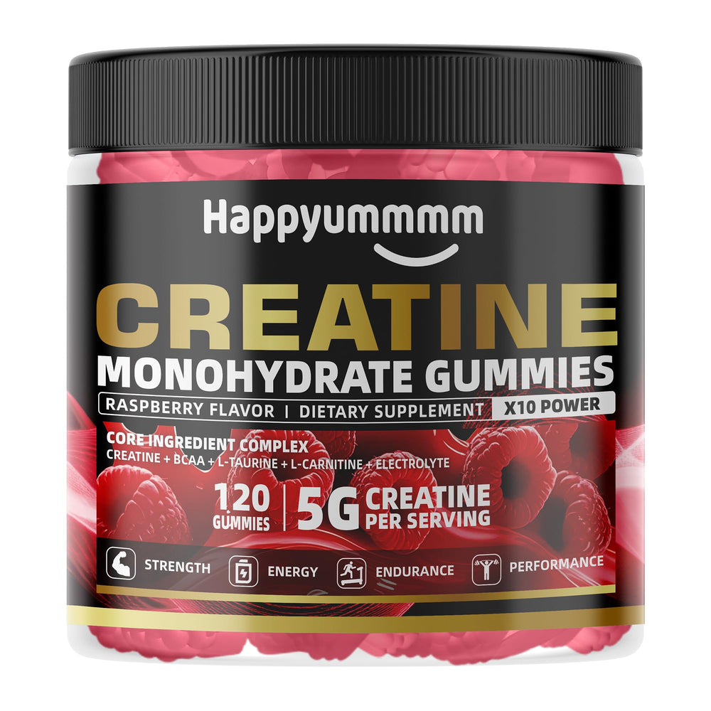 Happyummmm Creatine Gummy workout-ready setup suggests effortless daily routine.
