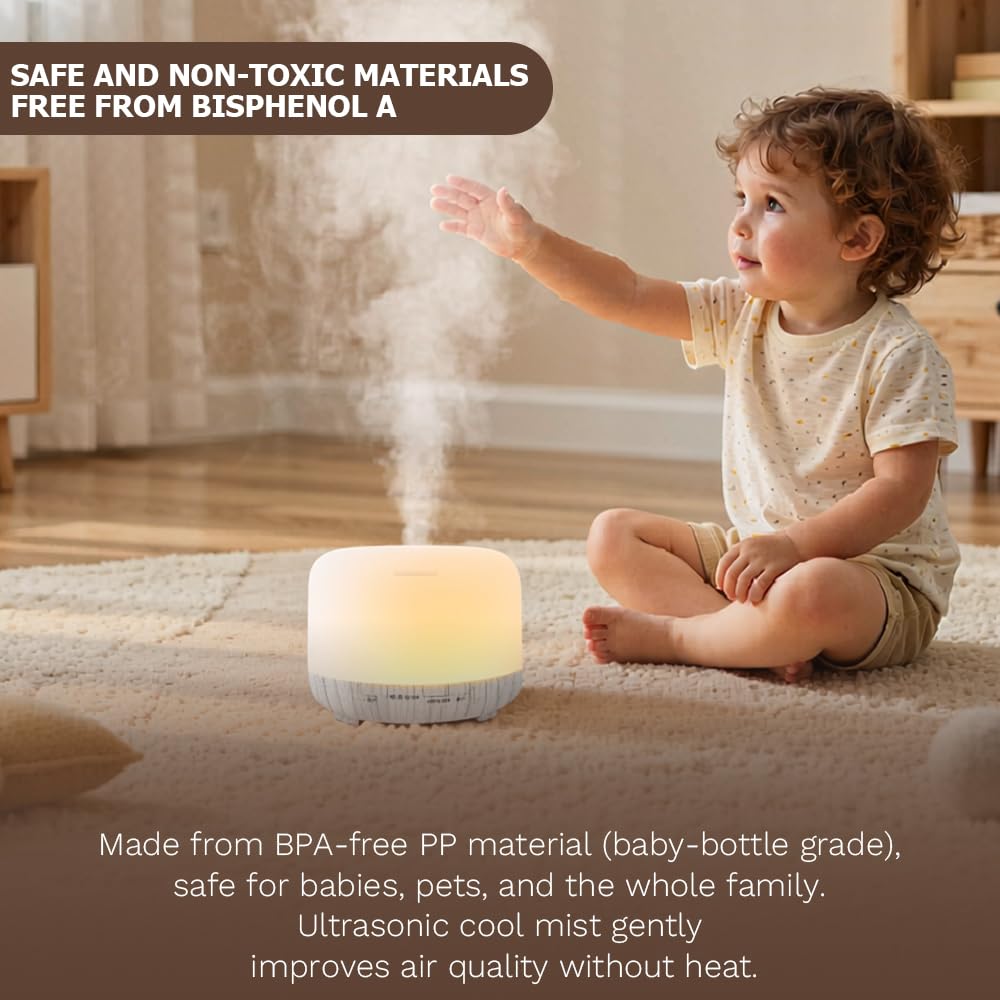 Harindiver 500ml BPA-free diffuser, safe for family spaces.