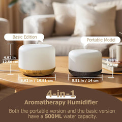 Harindiver 500ml humidifier function, subtle mist for dry air relief.