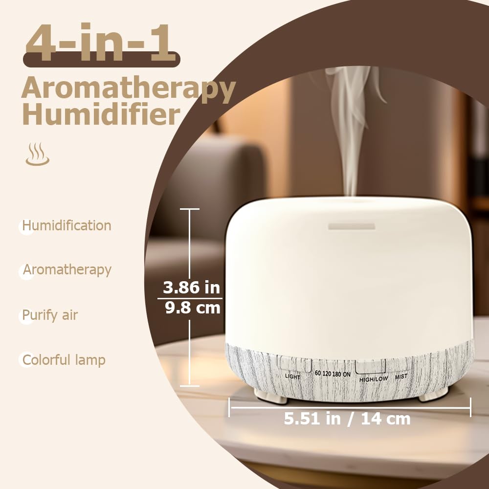 Harindiver diffuser with 7 LED lights for mood-enhancing illumination.