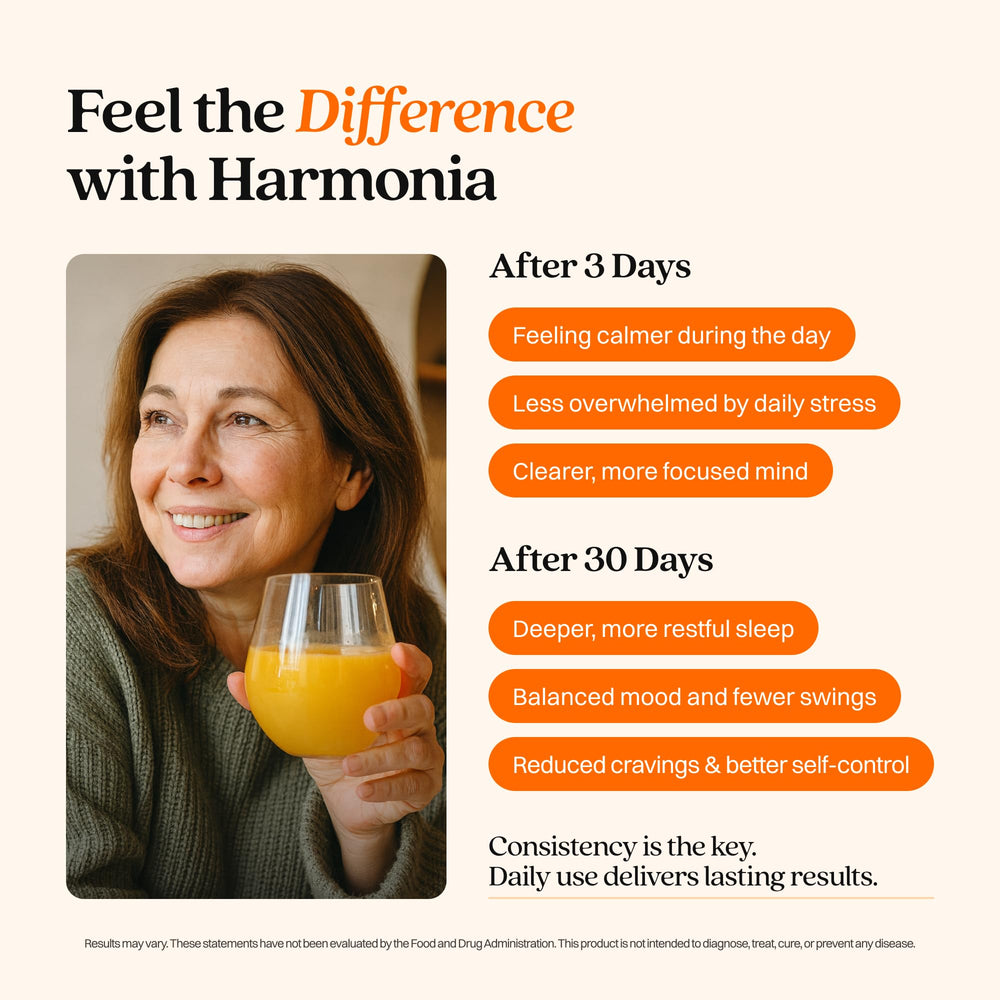 HARMONÍA Cortisol Cocktail stirred into tea for an easy daily ritual.