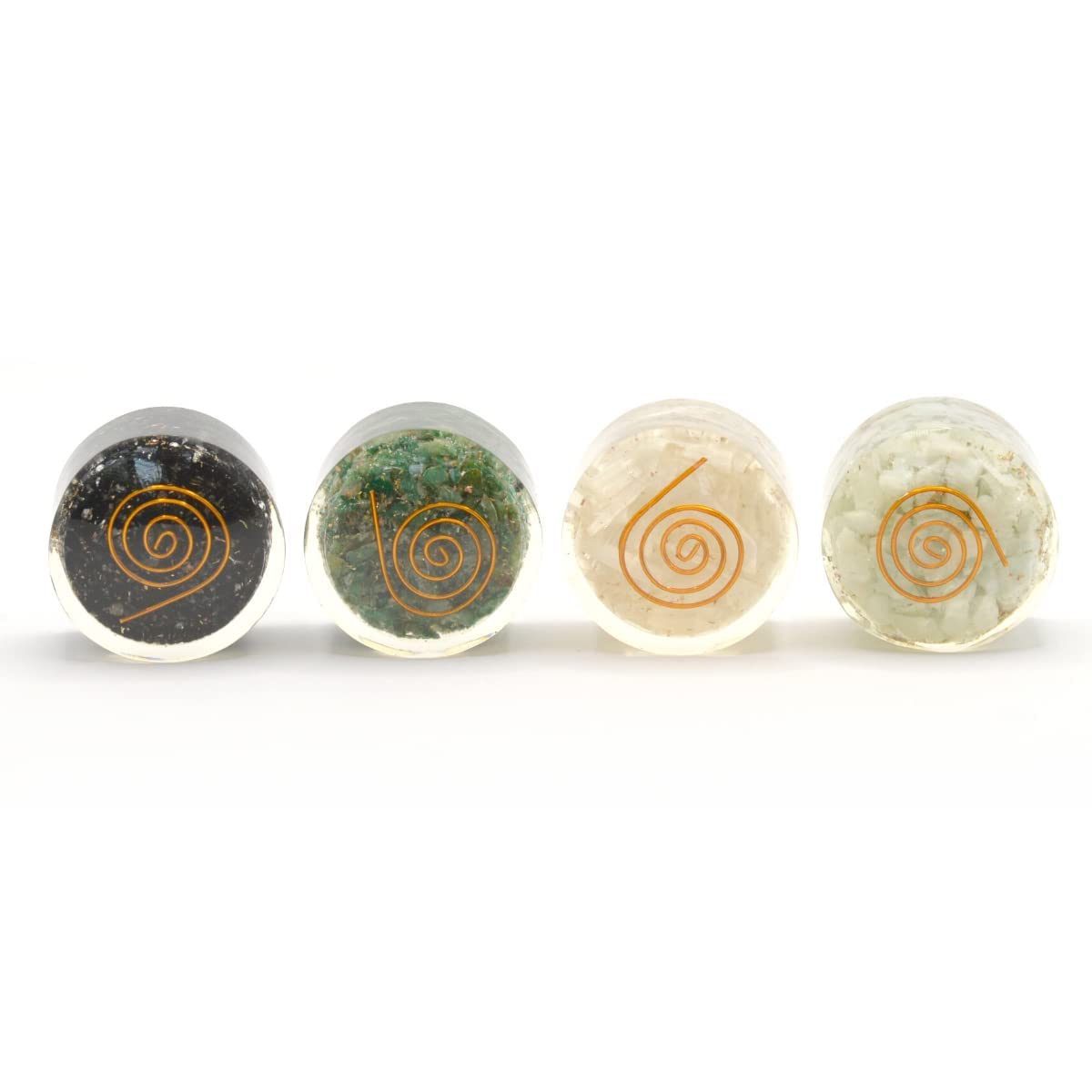 HARMONITE black tourmaline crystals in a meditation set for calm focus and balance