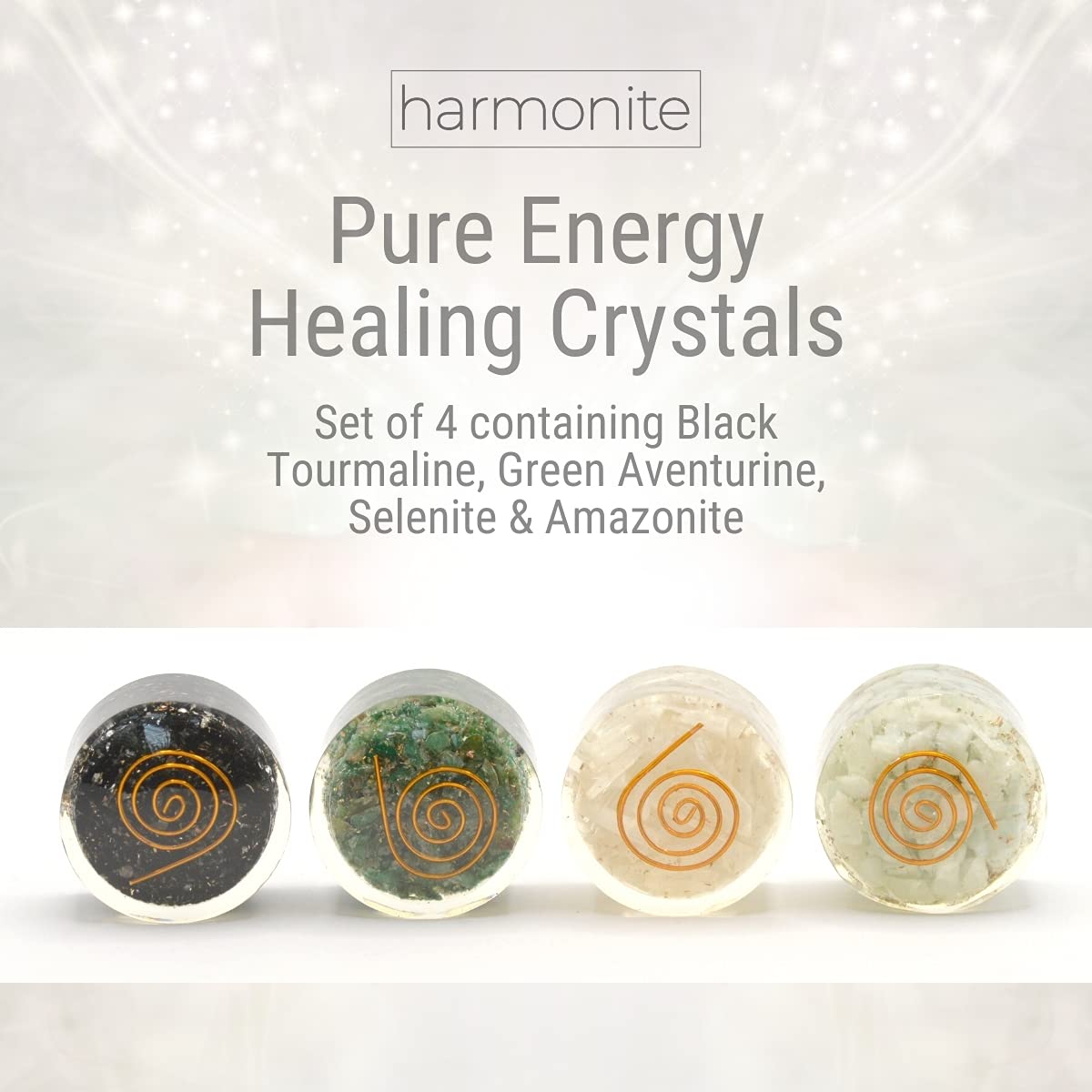 HARMONITE green aventurine crystals for serenity and positive energy during mindful practice