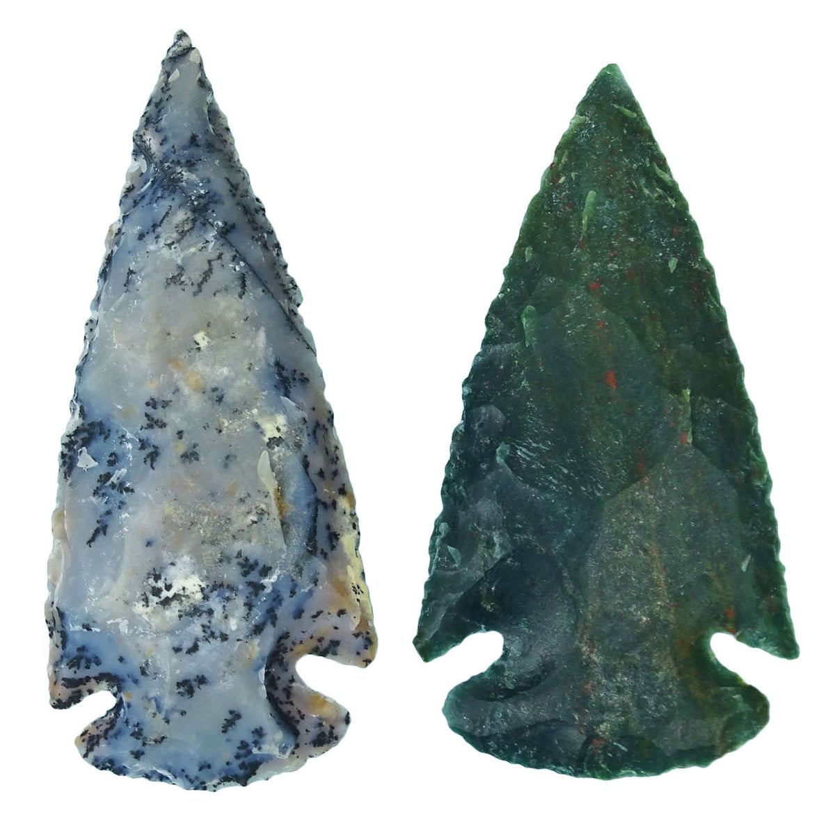 HARMONIZE Reiki arrowhead set with two agate spearheads for meditation and energy focus.