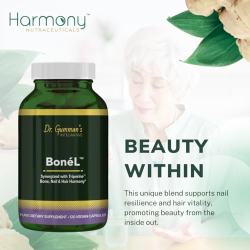 Harmony Bone’L bottle graphic communicates absorption-boost potential.