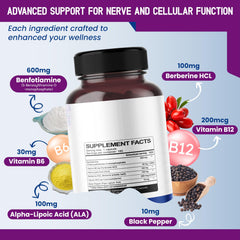 HarmoVira Benfotiamine liposomal absorption close-up highlights better uptake for sustained energy.