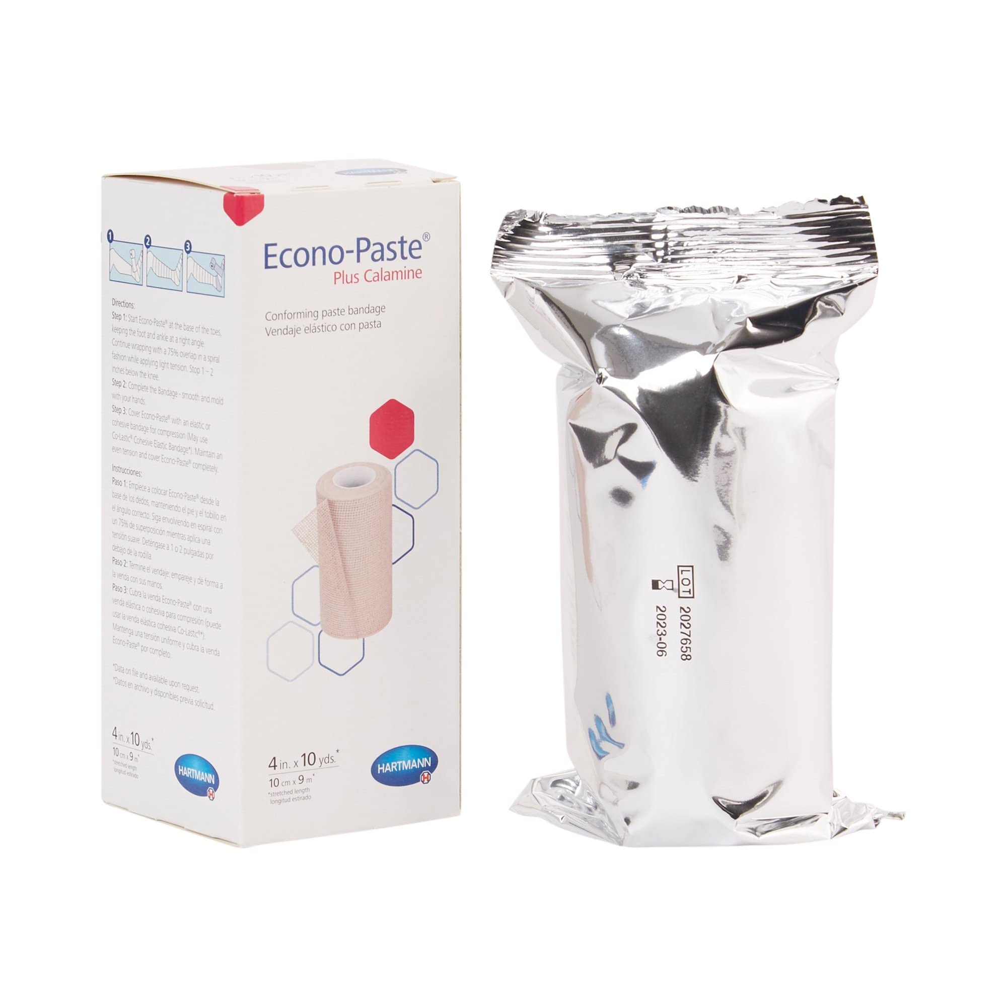 Hartmann H latex-free conforming bandage on skin demonstrates secure coverage