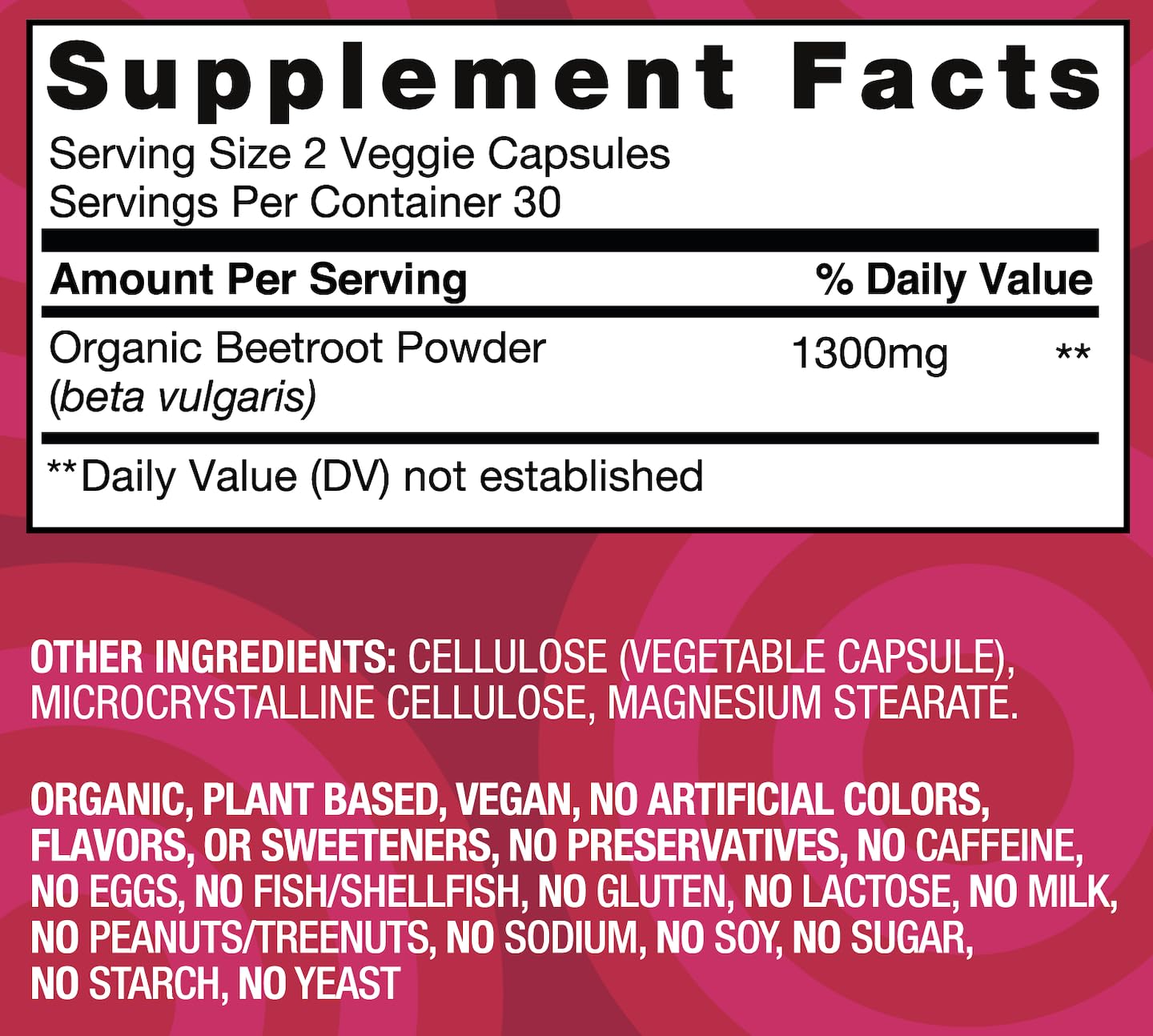 Pouring Harvest of Nature Beet Root 1300mg capsules for daily use