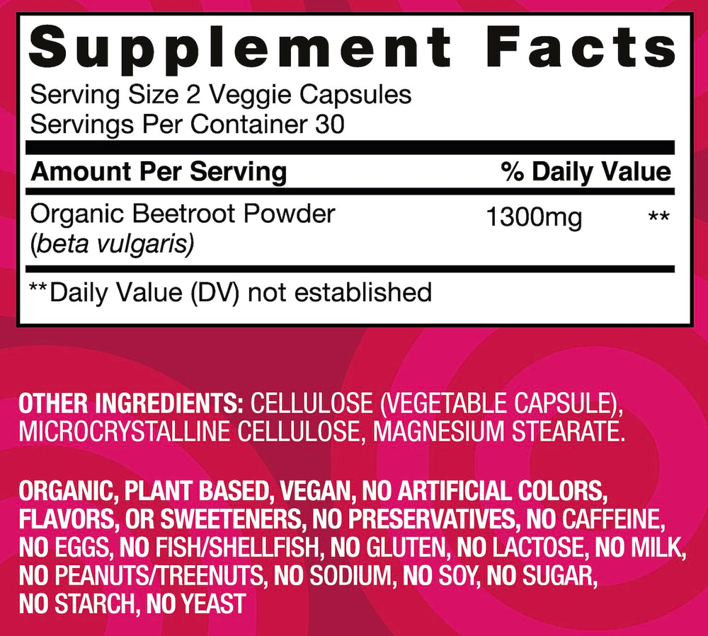 Pouring Harvest of Nature Beet Root 1300mg capsules for daily use