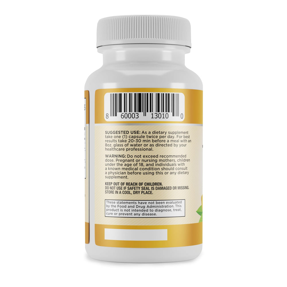Harvest of Nature turmeric capsules packaging demonstrates vegan non-GMO formula for daily immune support