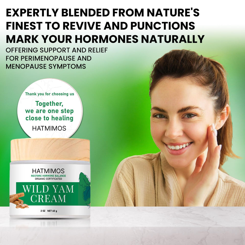 HATMIMOS Wild Yam Cream application demonstrating easy smoothing on skin