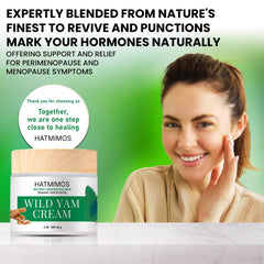 HATMIMOS Wild Yam Cream application demonstrating easy smoothing on skin