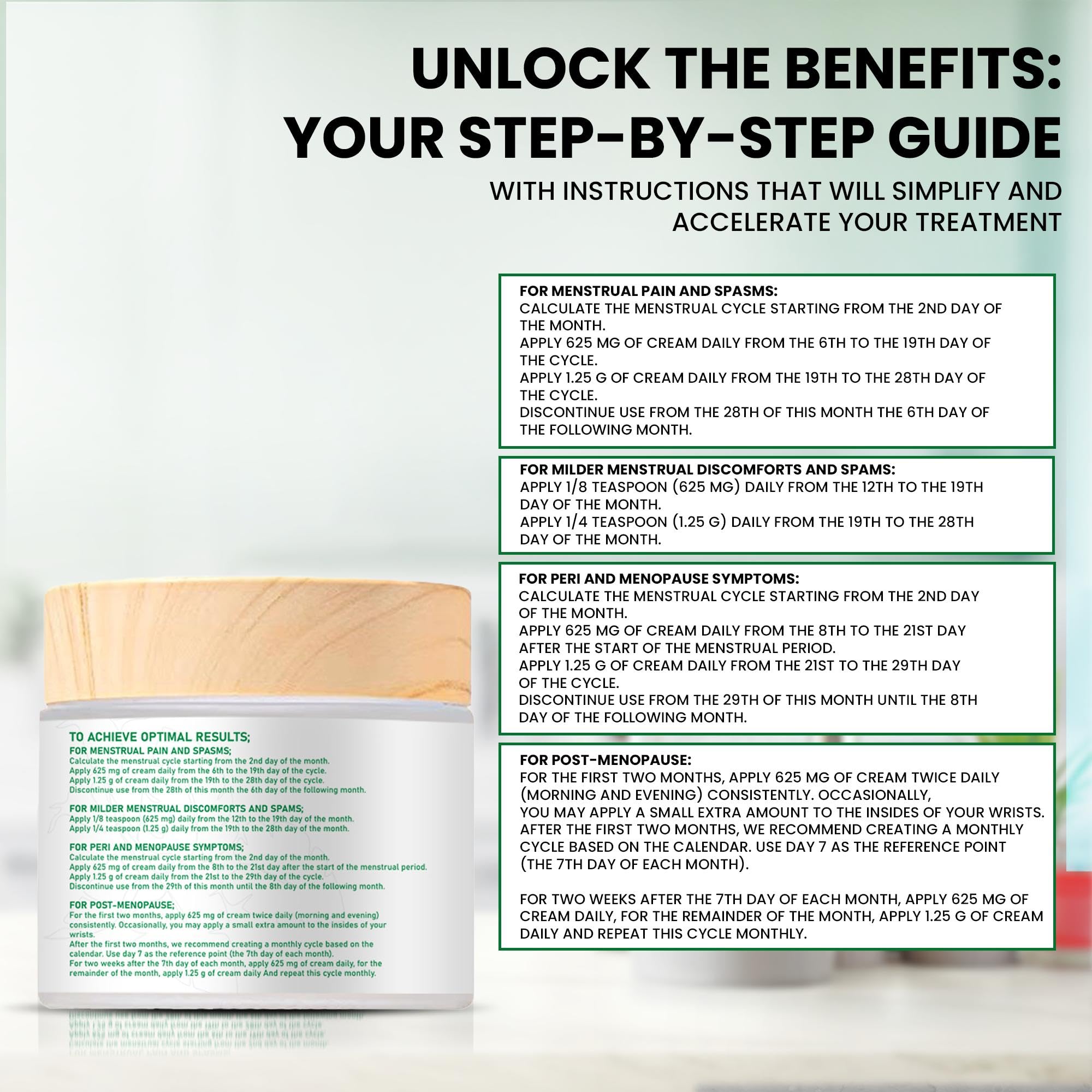 HATMIMOS Wild Yam Cream skin application showing suitability for all skin types